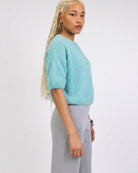 Strickjacke mit kurzen Ärmeln