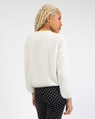 Weiche einfarbige Strickjacke