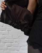 Bomberjacke aus Kunstleder