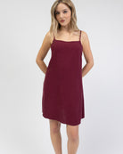 Minikleid aus Leinen-Mix