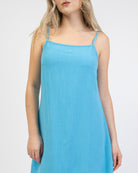 Minikleid aus Leinen-Mix