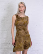 Minikleid mit floralem Print aus Samt