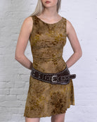 Minikleid mit floralem Print aus Samt
