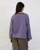 Weites Langarmshirt mit Streifen