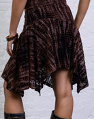 Rock mit Schlangenprint aus Samt