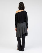 Asymmetrischer Rock mit Streifen