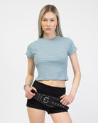 Kurzes Streifen Shirt