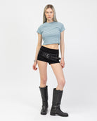 Kurzes Streifen Shirt