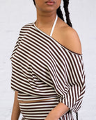 Gestreiftes Offshoulder T-Shirt