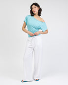 Offshoulder Shirt mit Ösen