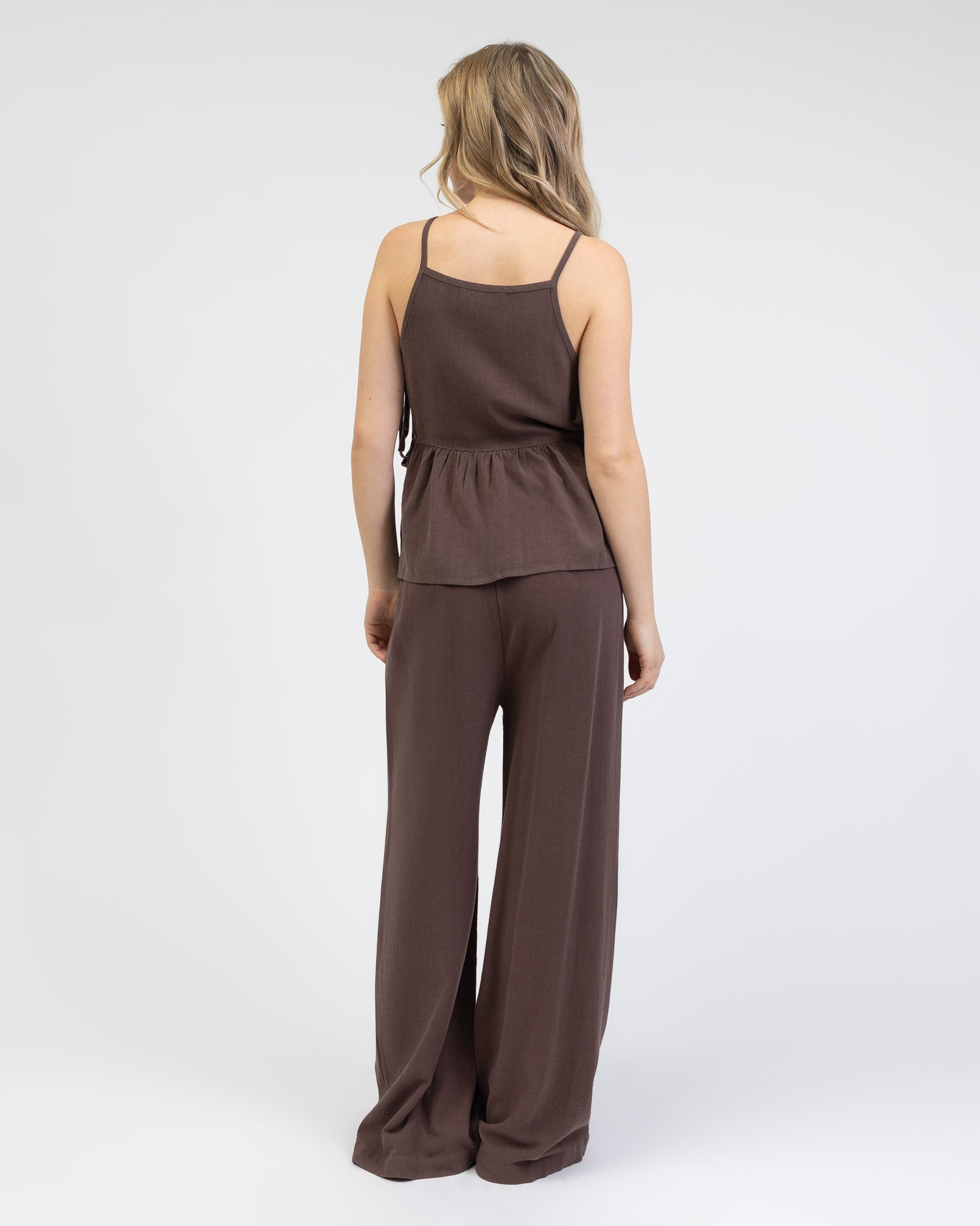 Peplum Top aus Leinen-Mix