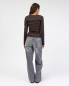 Longshirt mit V-Ausschnitt