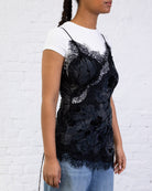 Asymmetrisches Top mit Blumenprint