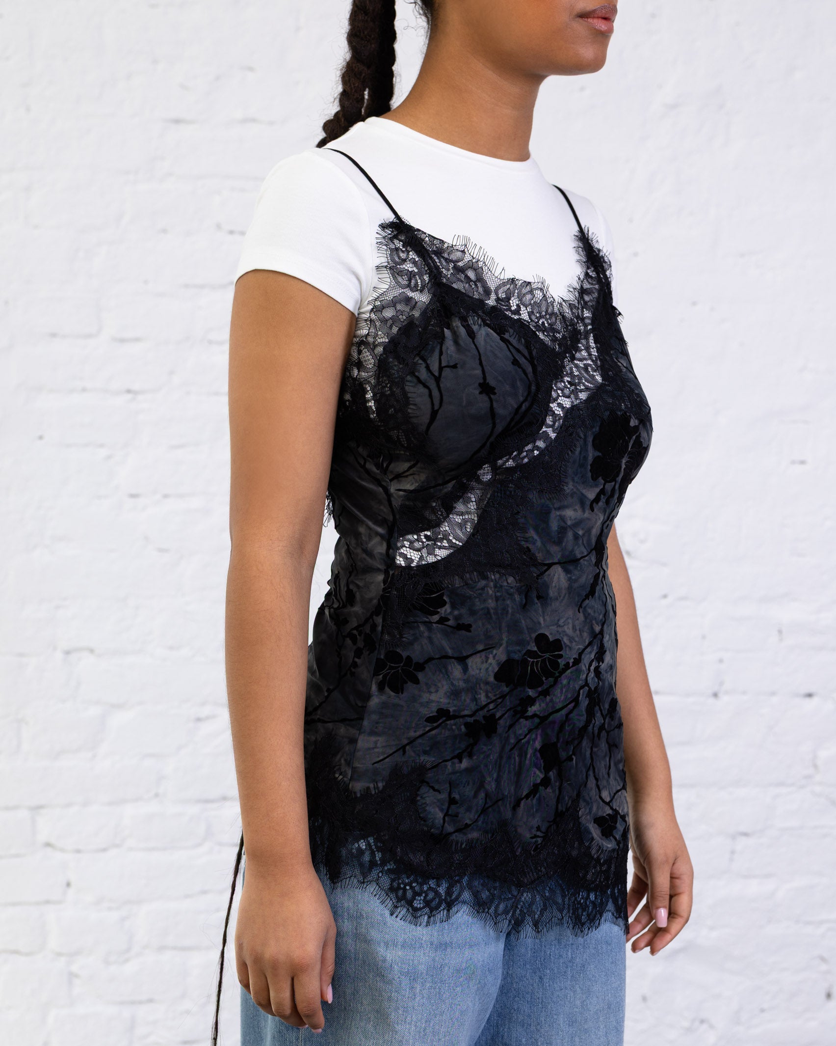 Asymmetrisches Top mit Blumenprint