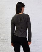 Langarmshirt mit Raffung
