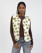 Teddy Weste mit Blumenprint
