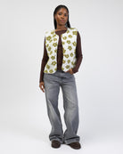 Teddy Weste mit Blumenprint