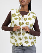 Teddy Weste mit Blumenprint