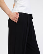 Lockere Hose aus Leinen-Mix