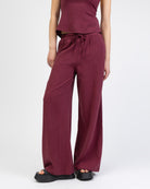 Lockere Hose aus Leinen-Mix