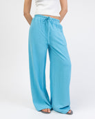 Lockere Hose aus Leinen-Mix
