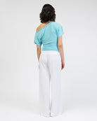 Lockere Hose aus Leinen-Mix