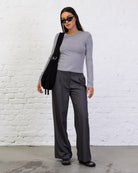 Nadelstreifen Hose mit geraden Bein