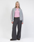 Strickjacke mit Streifendetails