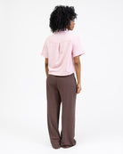 Crop Bluse aus Leinen-Mix