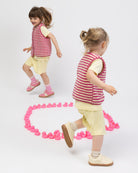 Teddy Kinderweste mit Streifenprint
