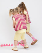 Teddy Kinderweste mit Streifenprint