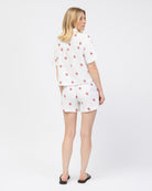 Musselin Bluse mit Krebs Stickerei