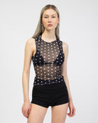 Top mit Polkadotprint