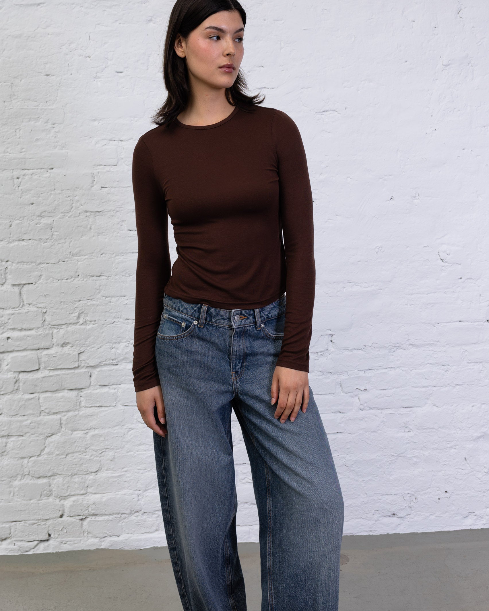 Langarmshirt mit Rundhalsausschnitt