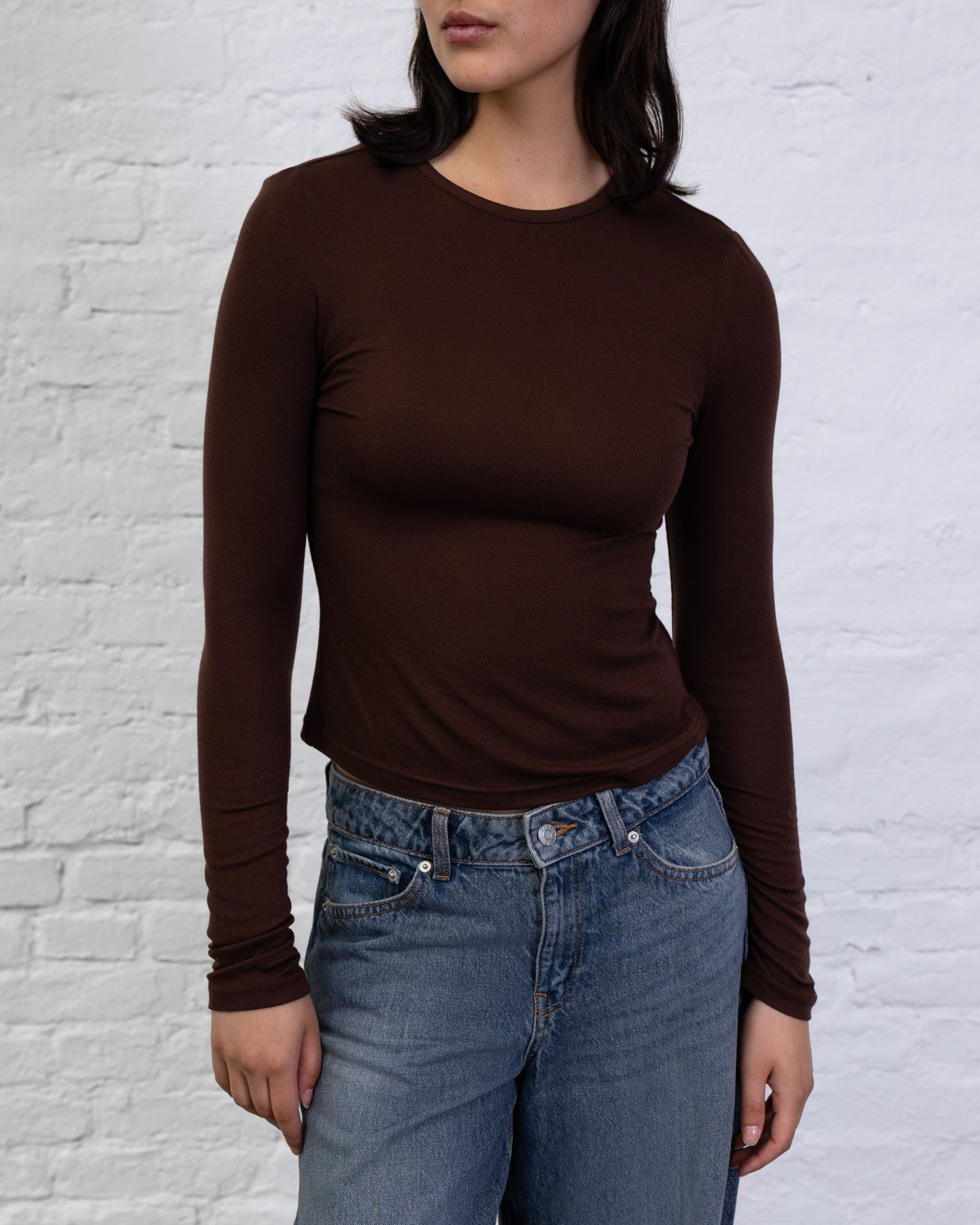 Langarmshirt mit Rundhalsausschnitt