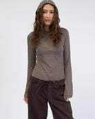 Gestreiftes Longshirt mit Kapuze