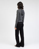 Gestreiftes Longshirt mit Kapuze