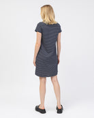 Gestreiftes Basic T-Shirt Kleid