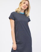 Gestreiftes Basic T-Shirt Kleid