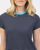 Gestreiftes Basic T-Shirt Kleid