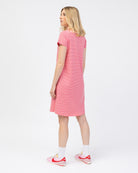 Gestreiftes Basic T-Shirt Kleid