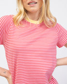 Gestreiftes Basic T-Shirt Kleid