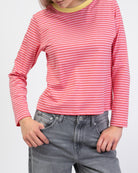 Gestreiftes Basic Langarmshirt