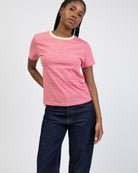 Gestreiftes Basic Kurzarmshirt