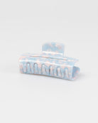 Eckiger Haarclip in Blau und Rosa