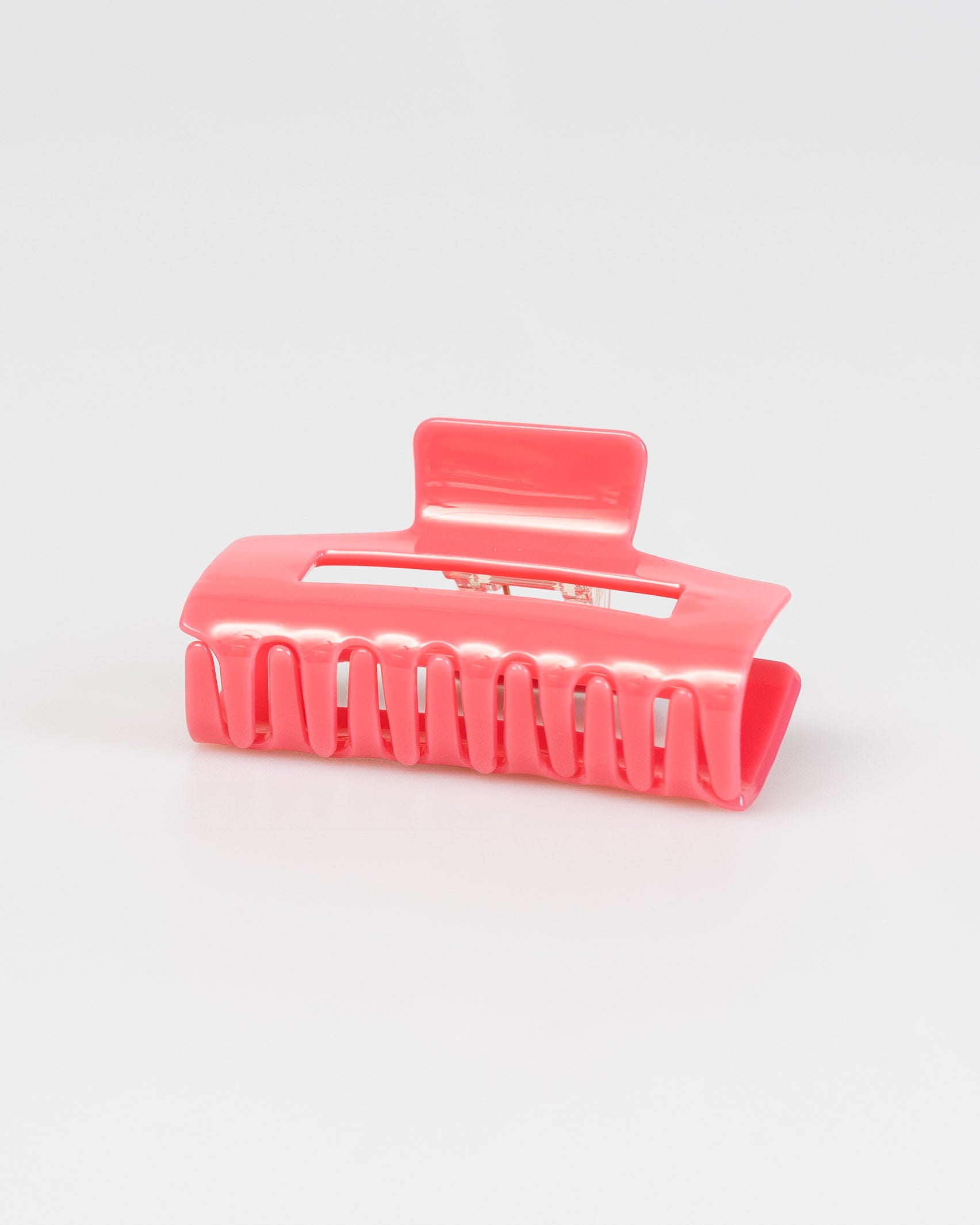 Eckiger Haarclip in Pink