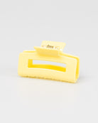 Eckiger Haarclip in Gelb