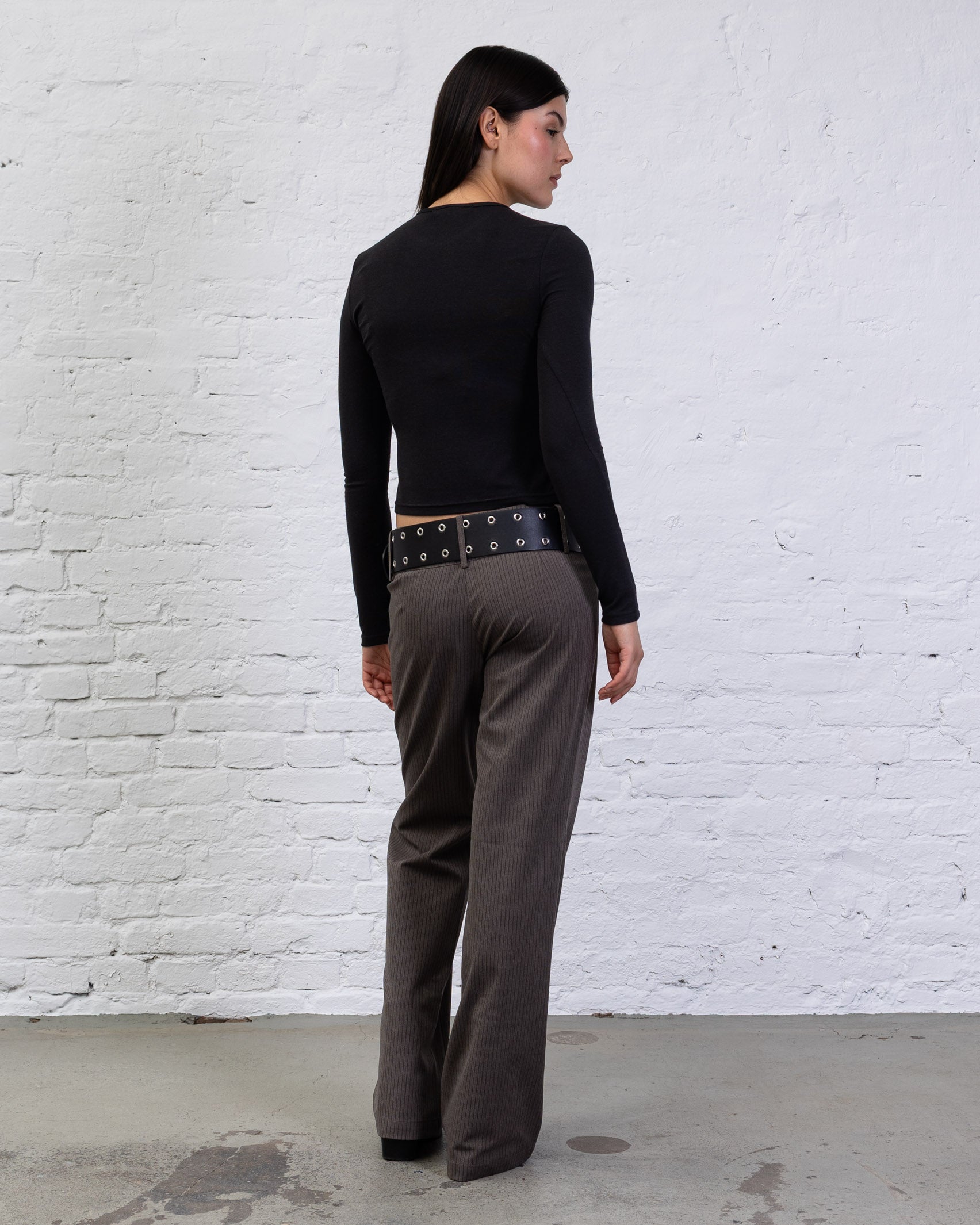 Stoffhose mit Nadelstreifen