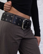 Stoffhose mit Nadelstreifen