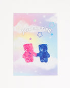 Postkarte Just Married - Broke + Schön